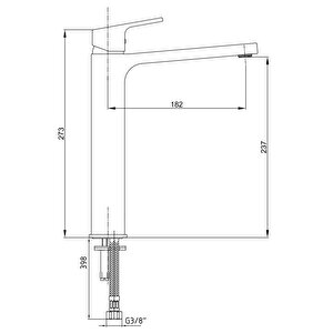 Eca Tiera Yüksek Tip Lavabo Bataryası- Krom Kırmızı 103388002