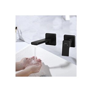 Eca Tiera Ankastre Lavabo Bataryası Mat Siyah Sıva Üstü 102167605c1-kk