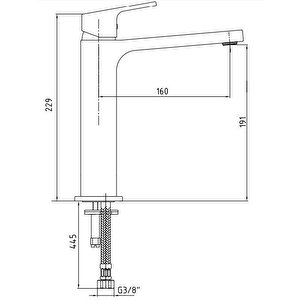 Eca Tiera Orta Boy Lavabo Bataryası-krom Beyaz 104888003