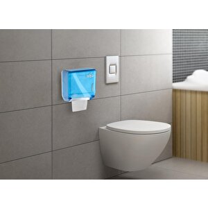 Rulopak Tekçek Minituvalet Kağıdı Dispenseri Transparan Mavi