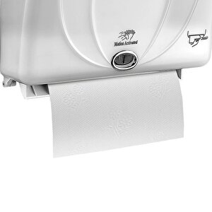 Sensörlü Kağıt Havlu Dispenseri 26 Cm Transparan Beyaz