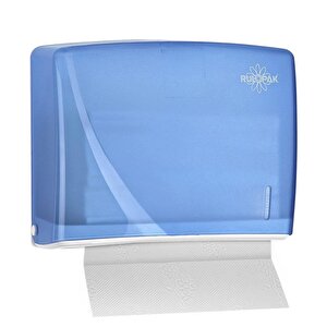 Modern Z Katlama Kağıt Havlu Dispenseri 200'lü Transparan Mavi
