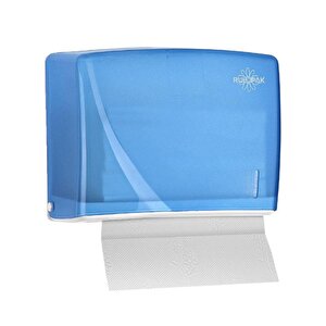 Modern C-v Katlama Kağıt Havlu Dispenseri 200'lü Transparan Mavi