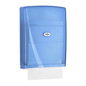 Modern Z Katlama Kağıt Havlu Dispenseri 400'lü Transparan Mavi