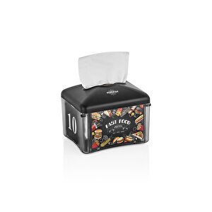 Rulopak Reklamlı Tekçek Mini Peçete Dispenseri Siyah