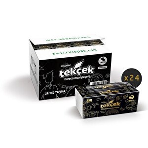 Rulopak Tekçek Horeca Maxi Dispenser Peçete 2 Katlı 250 Yaprak 24'lü Paket