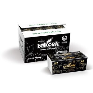 Rulopak Tekçek Horeca Maxi Dispenser Peçete 2 Katlı 250 Yaprak 24'lü Paket