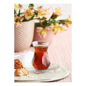 Lav Alya Çay Seti Çay Takımı - Çay Bardağı Takımı Tabağı 12 Prç.