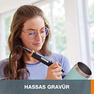 Worx Wx739.9 Makerx 20volt Kömürsüz Profesyonel Gravür Makinesi + 19 Aksesuar (akü Dahil Değildir)