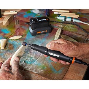Worx Wx739.9 Makerx 20volt Kömürsüz Profesyonel Gravür Makinesi + 19 Aksesuar (akü Dahil Değildir)