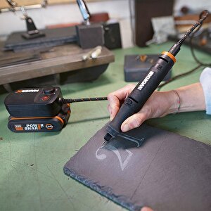 Worx Wx988 Makerx 20volt 2.0ah. Kömürsüz Profesyonel Kalem Tipi Devir Ayarlı Gravür Seti + Kalem Tipi Dijital Lehim Ve Ahşap Yakma