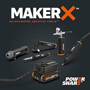 Worx Wx744.9 Makerx 20volt Profesyonel Dijital Lehim Tabancası + 12 Aksesuar (akü Dahil Değildir)
