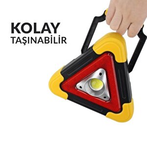 Electroon Hb-6609 Solar Şarjlı Çok Fonksiyonlu Led Işıklı Mini Reflektör 19x17cm