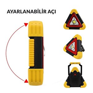 Electroon Hb-6609 Solar Şarjlı Çok Fonksiyonlu Led Işıklı Mini Reflektör 19x17cm