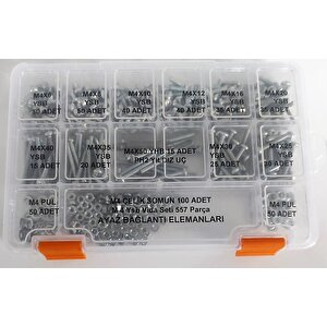 Ayaz M 4 Ysb Vida Somun Pul Seti 557 Parça