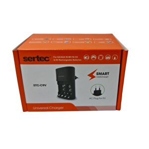 Sertec Stc-c9v Aa-aaa-9v Uyumlu 4lü Pil Şarj Aleti