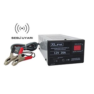 Alpa 12volt 20amper Mikroişlemci Kontrollü Akü Şarj Cihazı