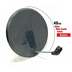 40cm Delikli Karavan Çanak Anten Seti Çiftli Lnb +analog Uydu Bulucu