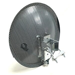 40cm Delikli Karavan Çanak Anten Seti Çiftli Lnb +analog Uydu Bulucu