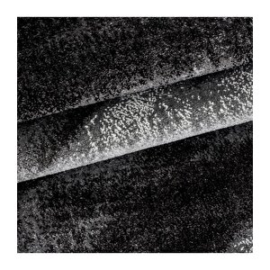 Modern Desenli Halı Gölge Taramalı Siyah Gri Beyaz 80x150 cm
