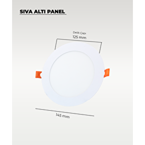 9w Sıva Altı Yuvarlak Slim Led Panel Beyaz Işık 2 Adet