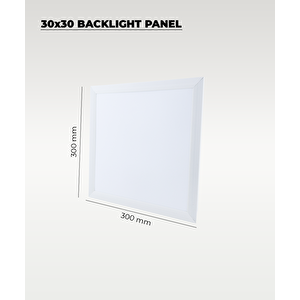24w 30x30 Backlight Led Panel Armatür Beyaz Işık 2 Adet