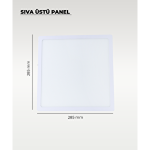 24w Sıva Üstü Kare Led Panel Beyaz Işık