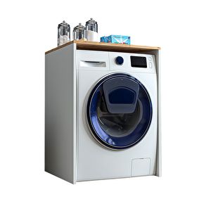 Banos Banyo Roomart Çamaşır-kurutma Makinesi Kapaksız Banyo Dolabı Mat Beyaz-atlantik