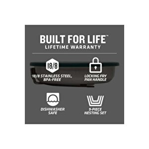 Adventure Çelik Kızartma Tava Seti (9 Parça) 0.94 Lt 10-02658-013