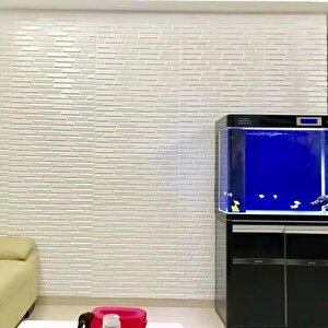 Nw55 Beyaz Opak Kendinden Yapışkanlı Duvar Paneli 3d Duvar Kağıdı