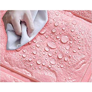 Nw03 Pembe Tuğla Arkası Yapışkanlı Esnek Silinebilir Duvar Paneli 3d Duvar Kağıdı