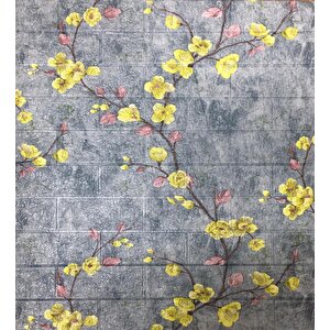 Çiçek Ağaç Yaprak Desen Kendinden Yapışkanlı 3d Duvar Kağıdı Paneli Nw131
