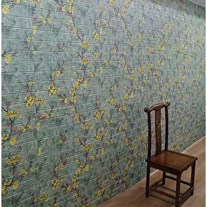 Çiçek Ağaç Yaprak Desen Kendinden Yapışkanlı 3d Duvar Kağıdı Paneli Nw131