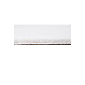 Modern Dekoratif Halı Jel Kaymaz Taban  Peluş  Puffy  Beyaz Post Halı 01 80x120 cm
