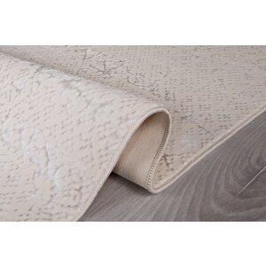 Modern Dekoratif Star Seri Krem  Açık Gri Dokuma Halı 200x290 cm