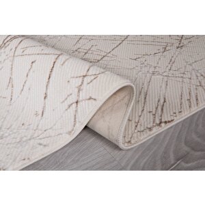 modern Dekoratif Star Seri Krem Kahverengi Dokuma Halı 200x350 cm