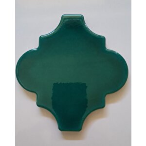 12x12 Ottoman Düz Arabesk Yeşil Çini