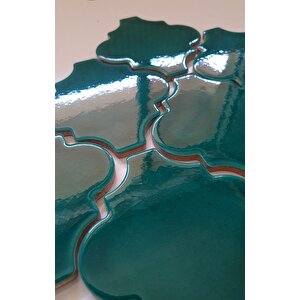 Armada Çini 12x12 Ottoman Düz Arabesk Yeşil Çini