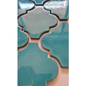 Armada Çini 12x12 Ottoman Düz Arabesk Turkuaz Çini