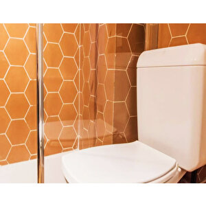 Armada Çini 15 X 17 Cm Düz Karamel Altıgen Seramik