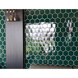 Armada Çini 15 X 17 Cm Düz Yeşil Altıgen Seramik