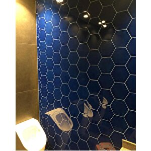 Armada Çini 15 X 17 Cm Düz Kobalt Altıgen Seramik