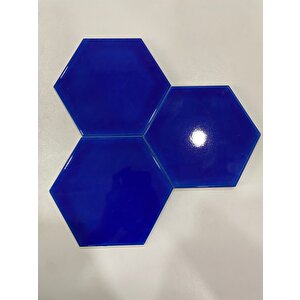 Armada Çini 15 X 17 Cm Düz Kobalt Altıgen Seramik