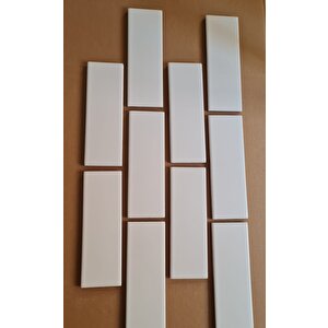 7x21 Cm Düz Beyaz Çini Seramik