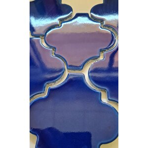 Armada Çini 12x12 Ottoman Düz Arabesk Kobalt Çini