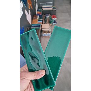 7x21 Cm Gölgeli Yeşil Çini Seramik