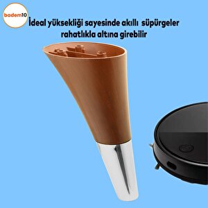 Clara 6'lı Set Mobilya Koltuk Kanepe Konsol Yatak Tv Ünite Destek Ayağı 18 Cm Ayakları Kahverengi