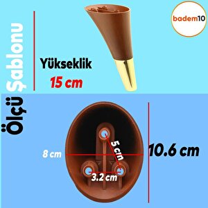 Clara Mobilya Kanepe Sehpa Tv Ünitesi Baza Koltuk Ayağı Kahverengi Ceviz Gold Renk 15 Cm (4 Adet)