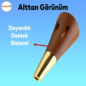 Clara Mobilya Kanepe Sehpa Tv Ünitesi Baza Koltuk Ayağı Kahverengi Ceviz Gold Renk 15 Cm (4 Adet)