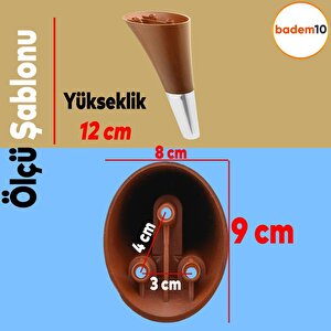 Clara Mobilya Kanepe Sehpa Tv Ünitesi Baza Koltuk Ayağı Kahverengi Krom Renk 12 Cm (4 Adet)